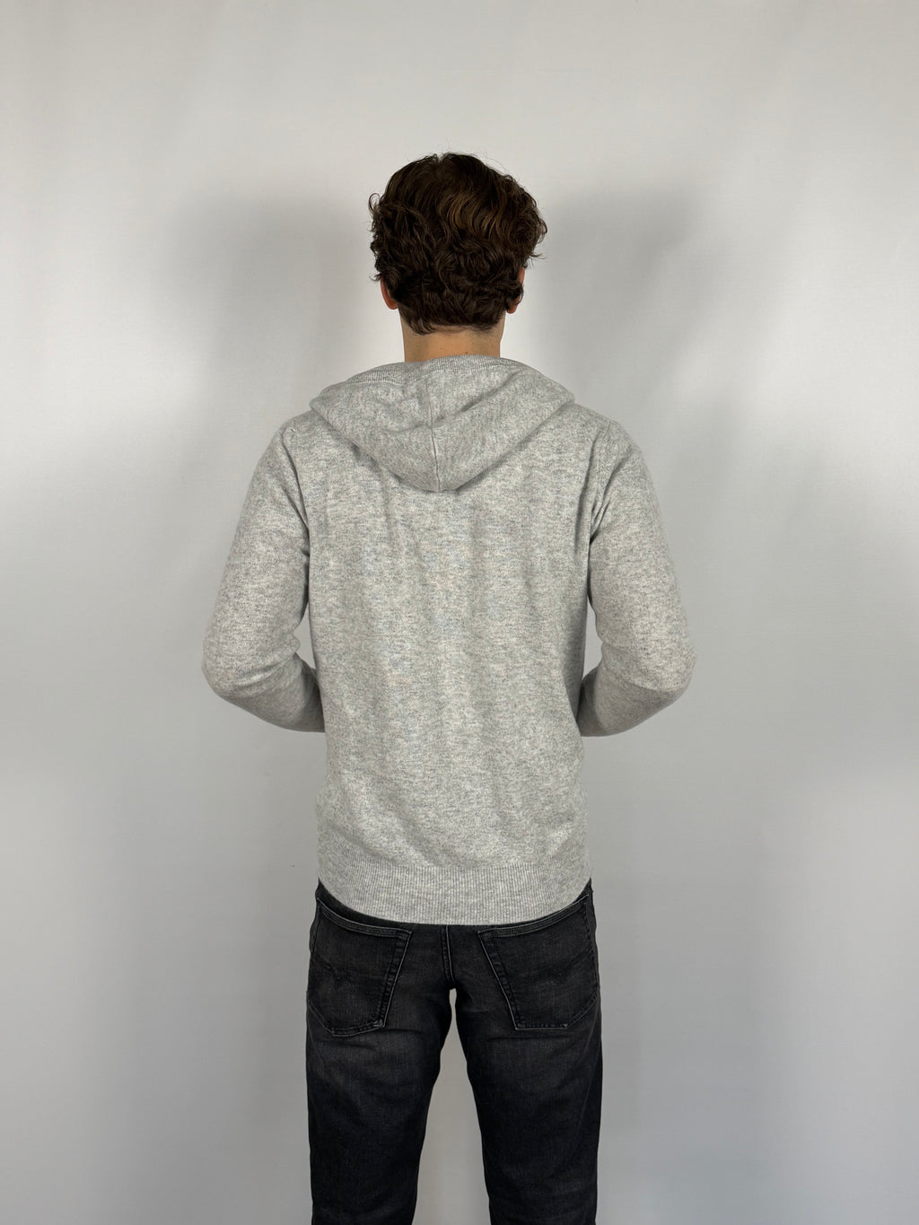 Cashmere-Blend Knit Hoodie